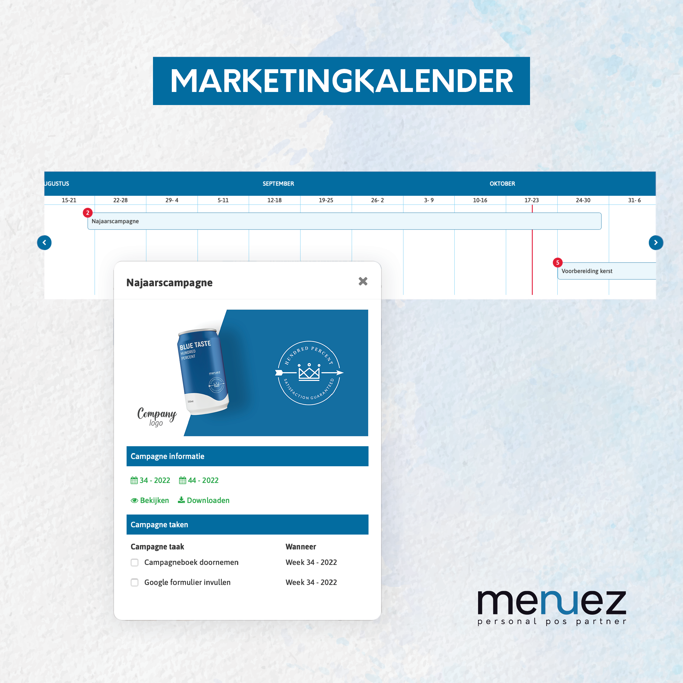 Marketingkalender 2 richtingsverkeer Menuez